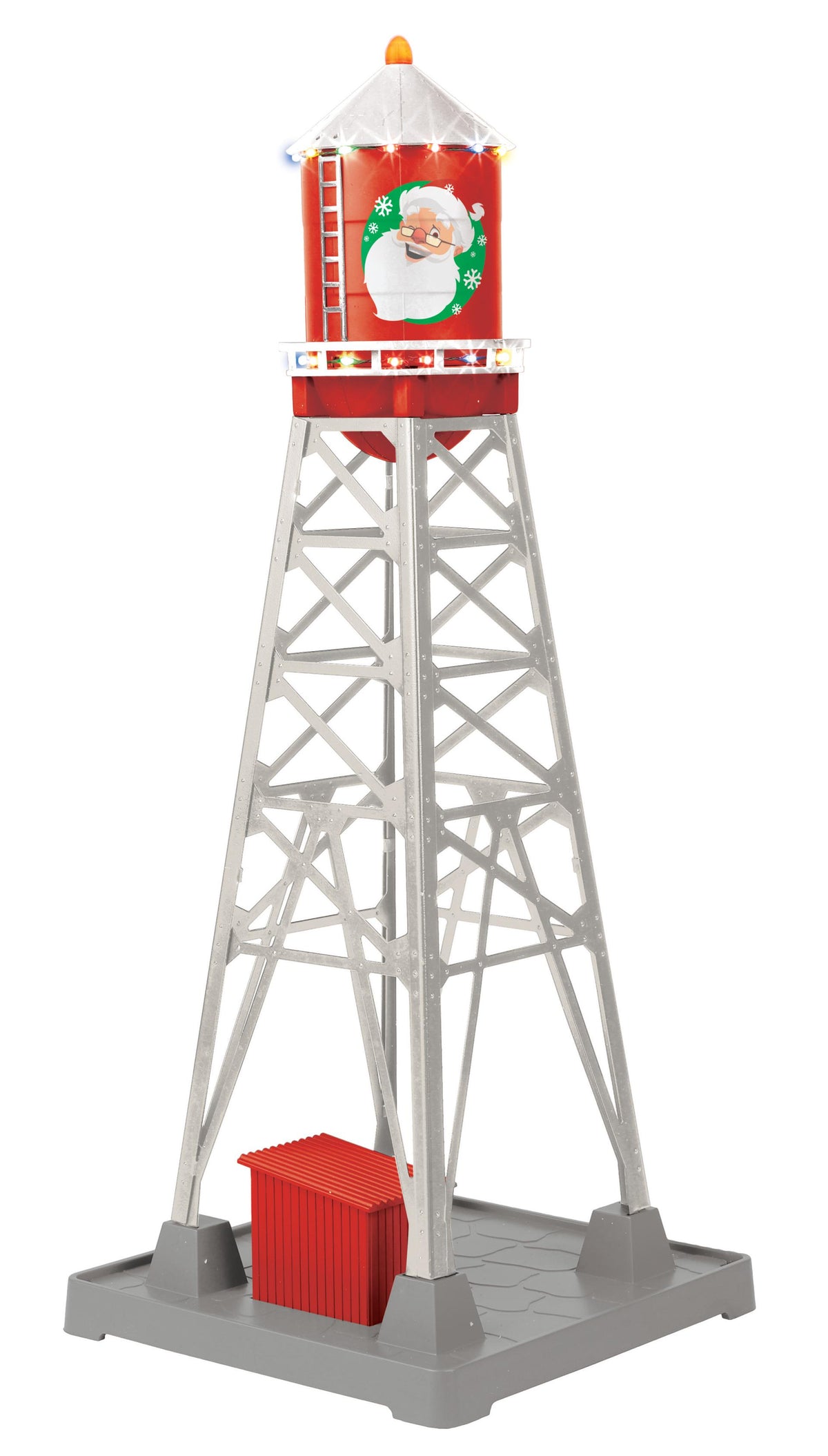 MTH 30-90738 - #193 Industrial Water Tower "Christmas" w/ LEDs - MrMuffin'sTrains