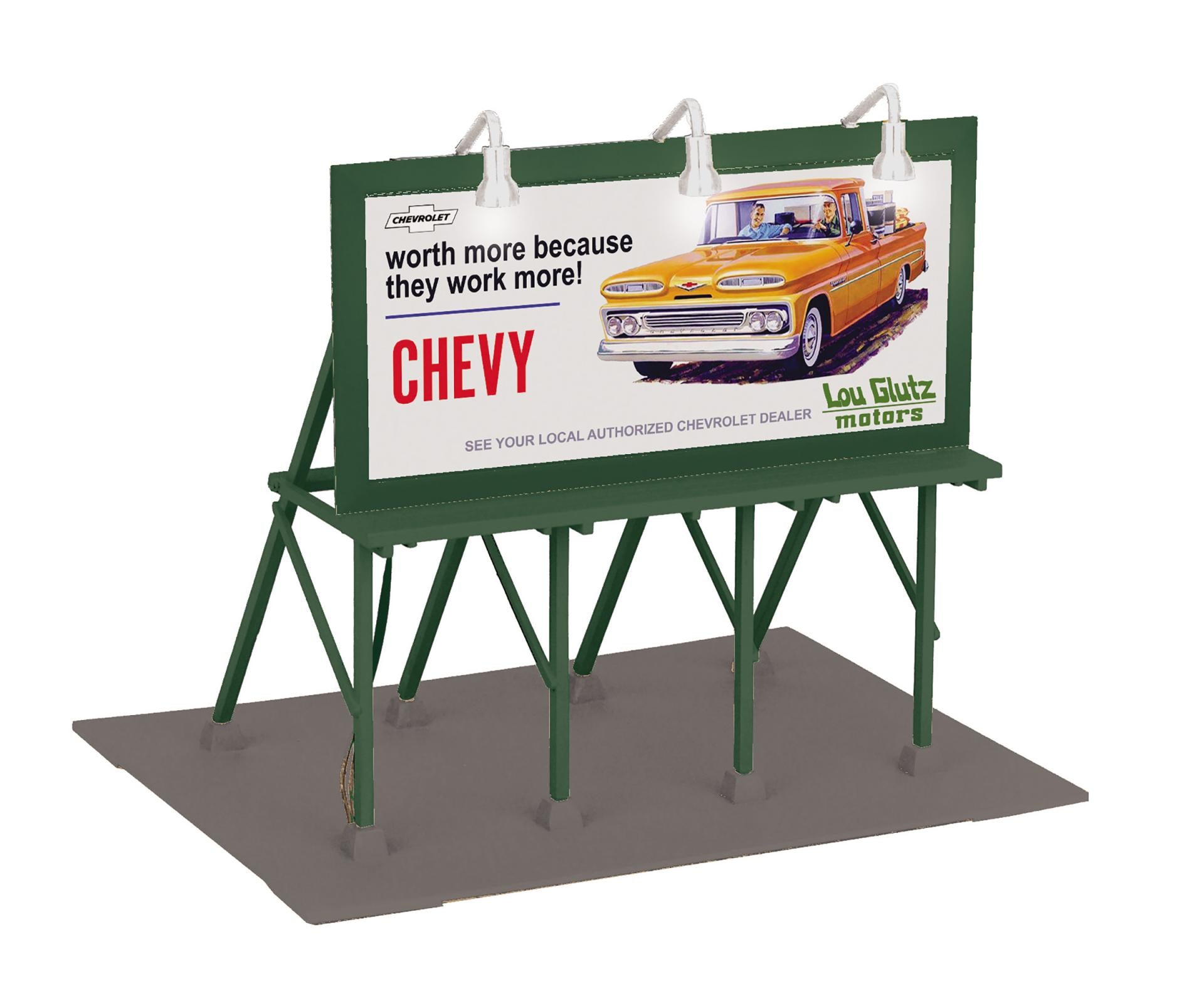 MTH 30-90746 - Lighted Billboard "Lou Glutz Motors"