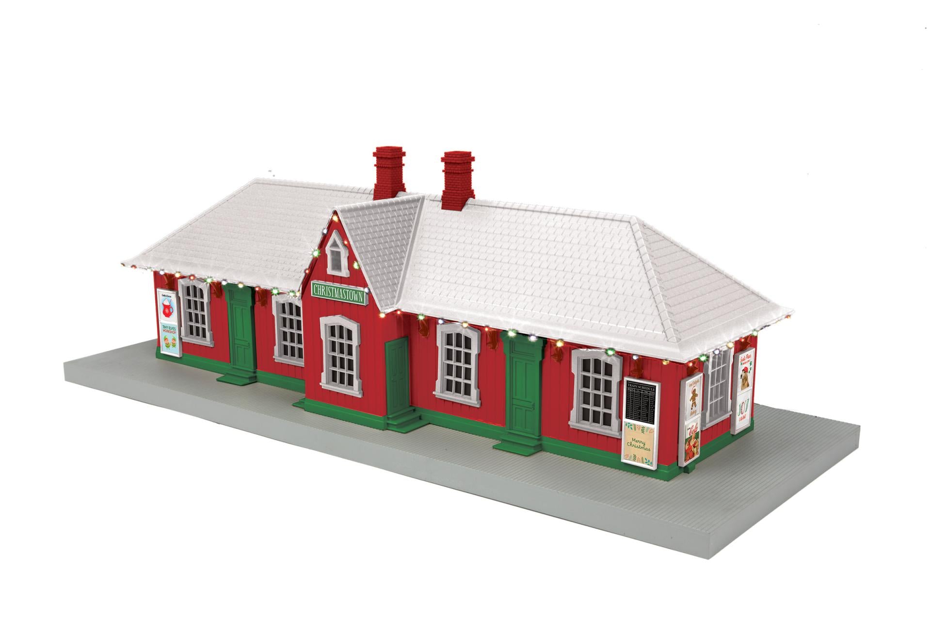 MTH 30-90761 - Country Passenger Station "Christmastown" w/ Operating Christmas Lights