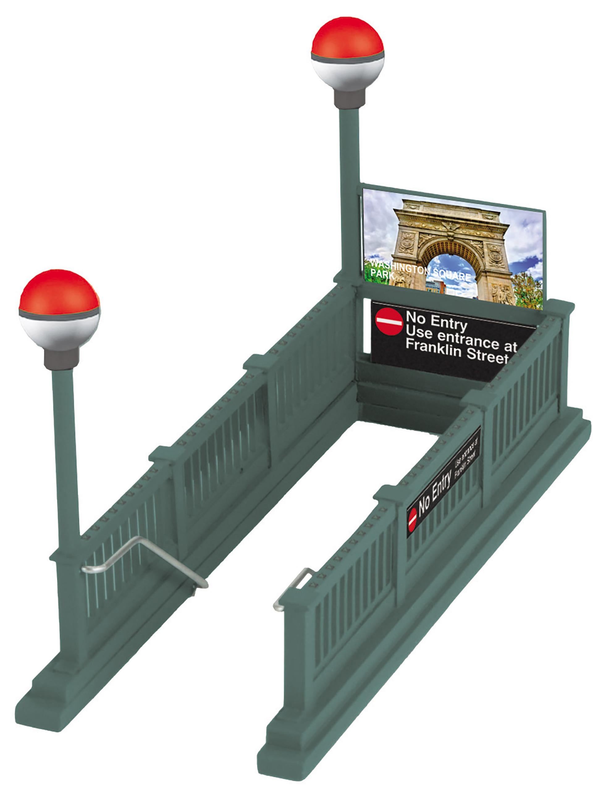 MTH 30-90772 - RailKing - Subway Entrance "No Entry - Franklin Street"