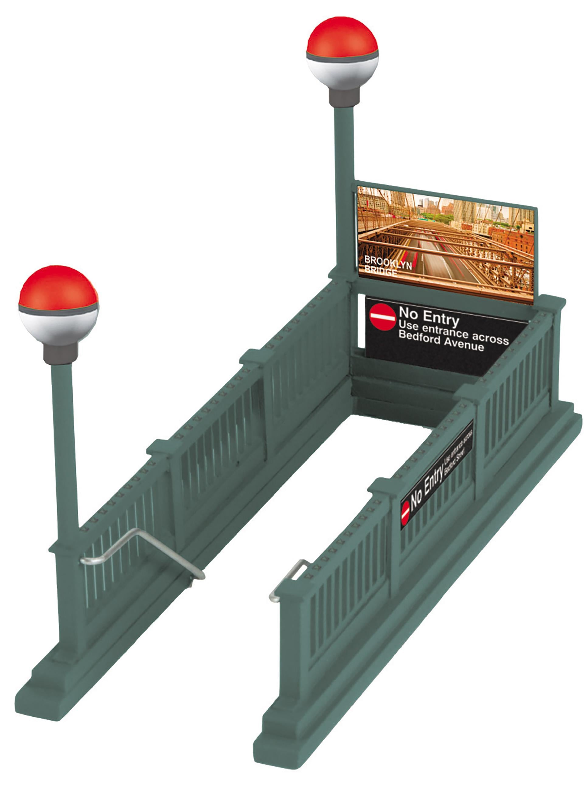 MTH 30-90773 - RailKing - Subway Entrance "No Entry - Bedford Avenue"