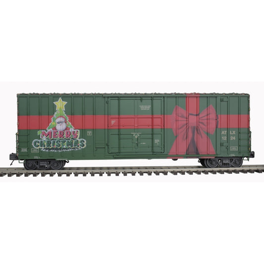 Atlas O 3001439-1 - Premier - 50' Gunderson Lighted Boxcar "Santa Gift Box" #1224 (Christmas Special)