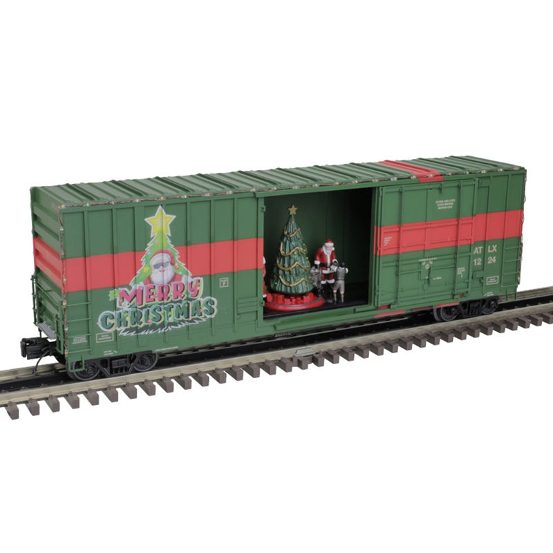 Atlas 3001439-1 - Premier - 50' Gunderson Lighted Boxcar "Santa Gift Box" #1224 (Christmas Special)