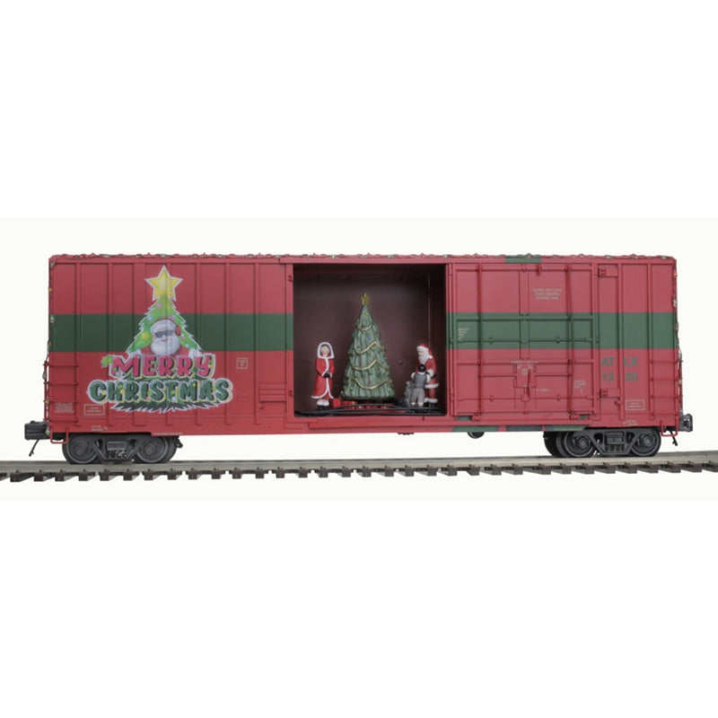 Atlas 3001439-2 - Premier - 50' Gunderson Lighted Boxcar "Santa Gift Box" #1225 (Christmas Special)