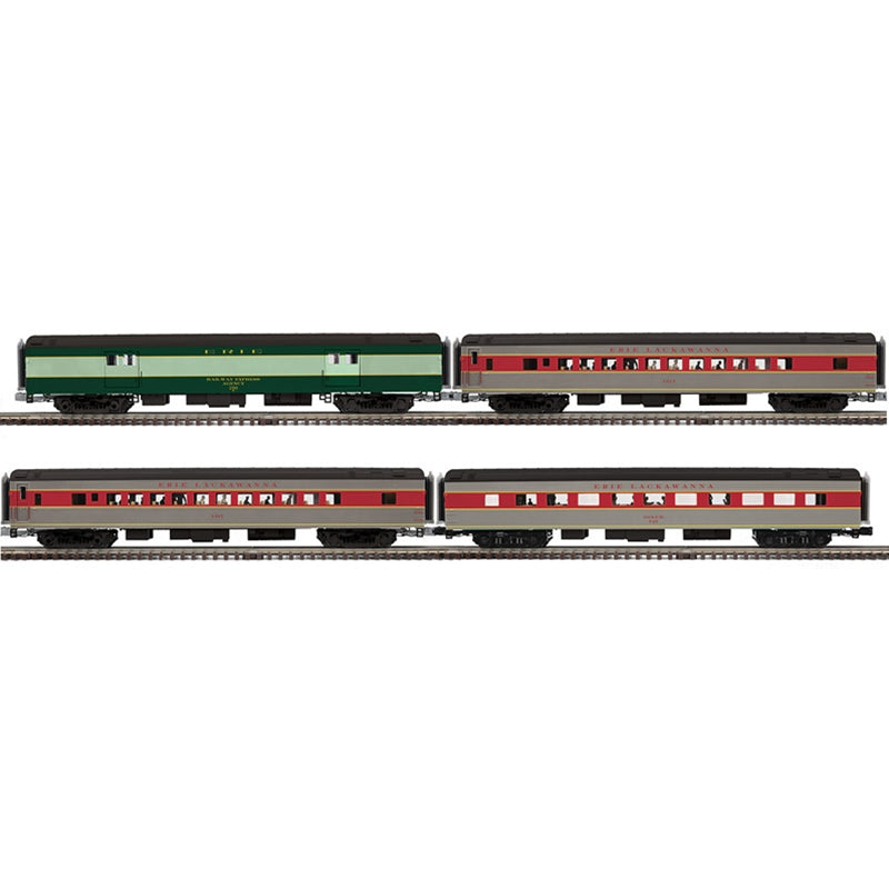 Atlas O 3001654 - Premier - 70' Streamlined Passenger Car Sets "Erie Lackawanna" (4-Car)