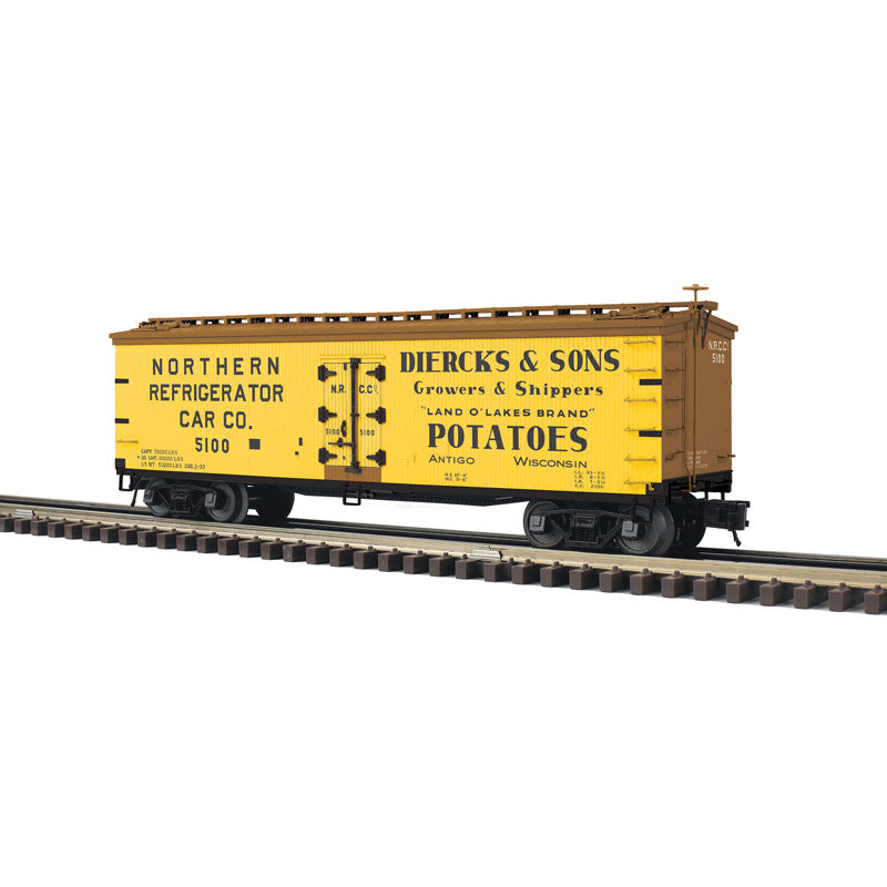 Atlas O 3002683 - Master - 40' Wood Reefer "Diercks & Sons Potatoes" (NRCC) 2-Rail