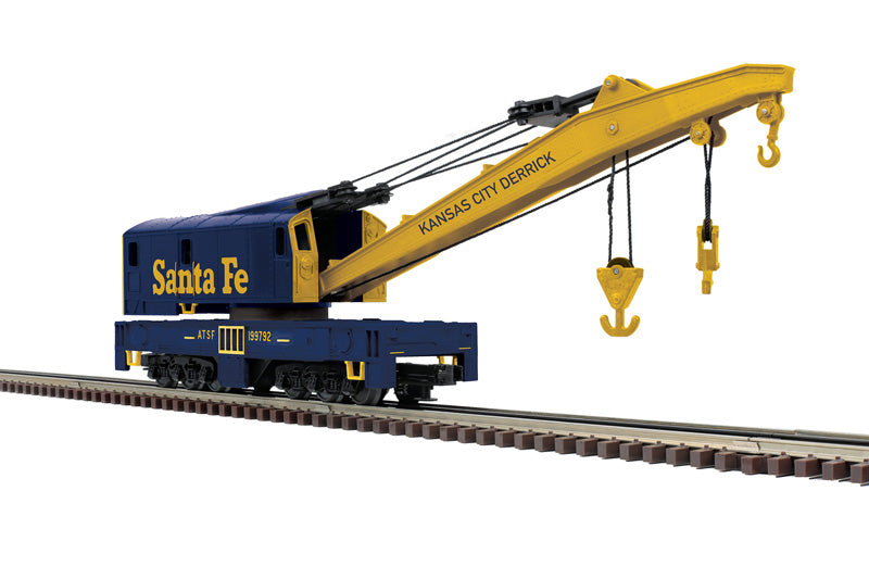 Atlas O 3001745 - Premier - Crane Car “Santa Fe” #199792