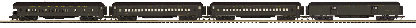 Atlas O 3001766A - Premier - Madison Heavyweight Passenger Car Set “Central of New Jersey” (4-Car)