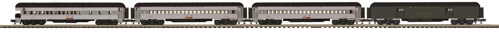 Atlas O 3001770A - Premier - Madison Heavyweight Passenger Car Set “Santa Fe” (4-Car)