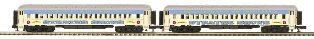 Atlas O 3001773B - Premier - Madison Heavyweight Passenger Cars "Strates Shows" (2-Car) Blue