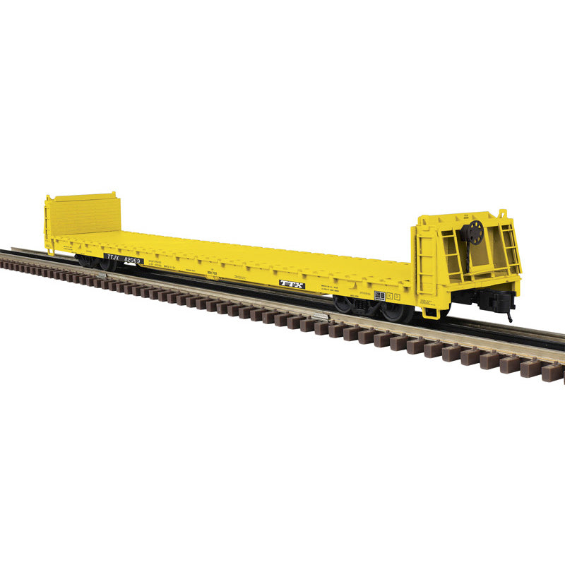 Atlas O 3001932 - Trainman - Bulkhead Flat Car "Trailer Train" (TTJX)