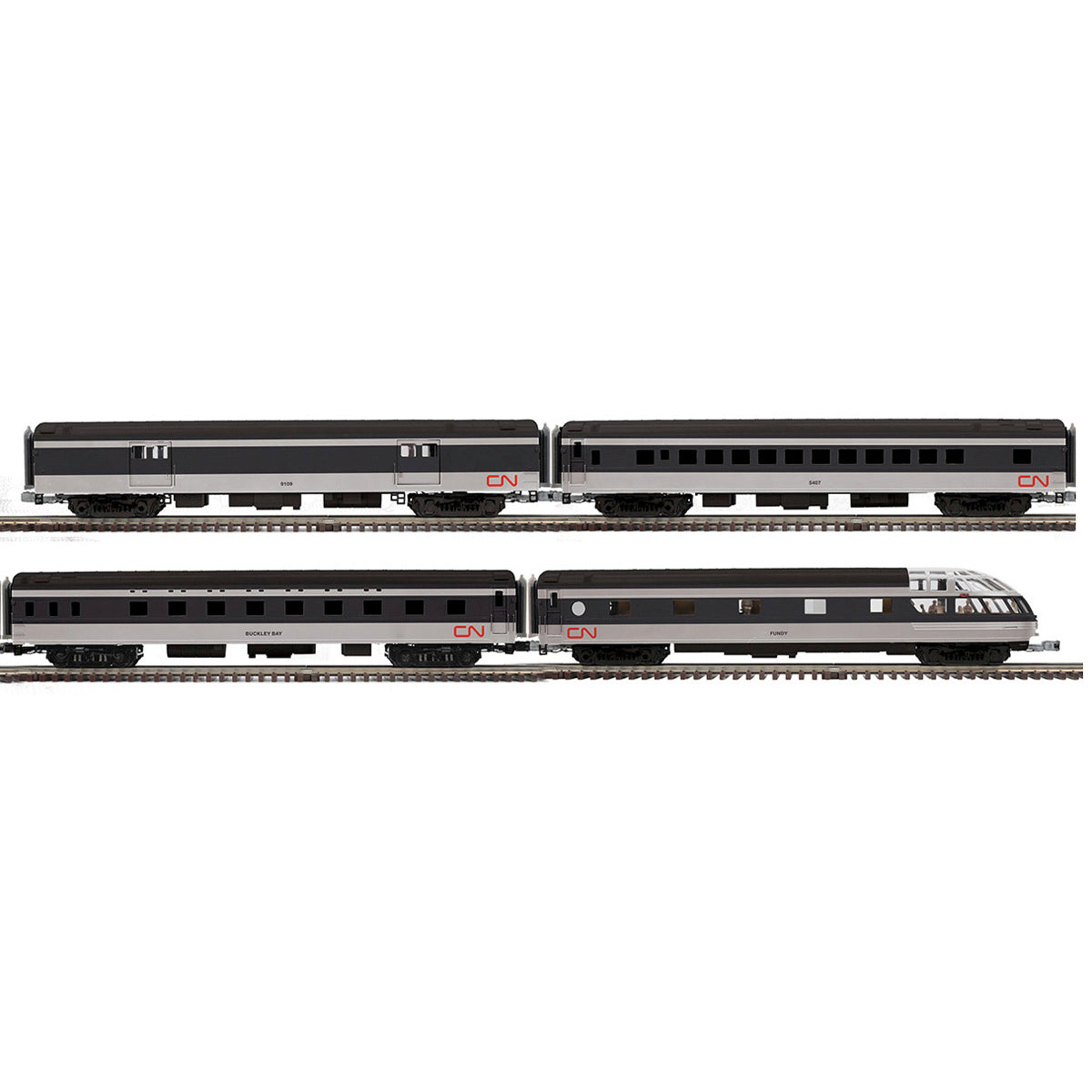 Atlas O 3001949 - Premier - 70' Streamlined Passenger Car Set "Canadian National" (4-Car) - MrMuffin'sTrains