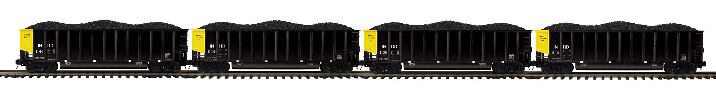 Atlas O 3002970S - Premier - Coalporter Hopper Car "Indiana Railroad" (4-Car) Set #1 - Custom Run for MrMuffin'sTrains