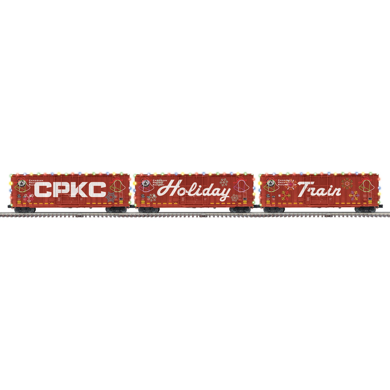 Atlas O 3003115 - Premier - 50' Gunderson High Cube Box Car Set "CPKC" w/ Lights (3-Car)