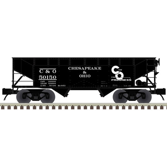 Atlas O 3004150 - Premier - 2-Bay Offset Hopper Car "Chesapeake & Ohio" (2-Rail)