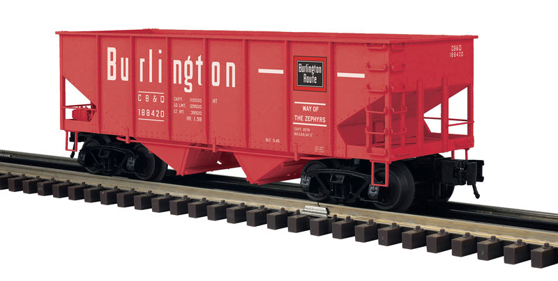 Atlas O 3005824 - Master - 55-Ton Coal Hopper “Chicago, Burlington & Quincy” - MrMuffin'sTrains