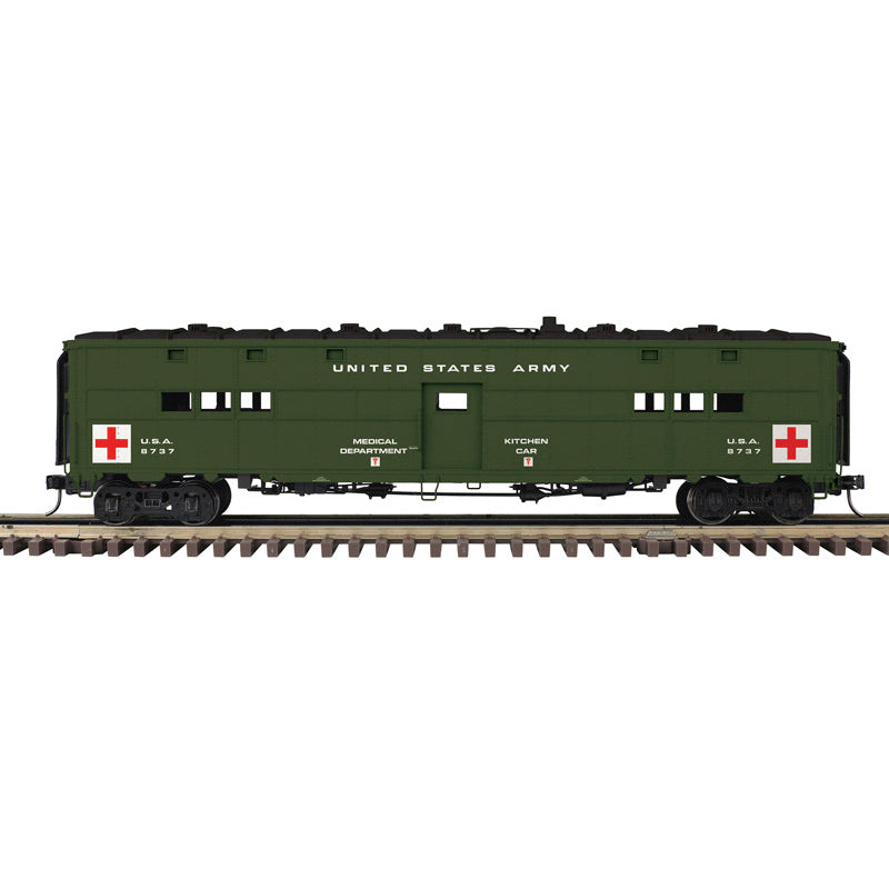 Atlas O 3008729 - Master - Troop Hospital Car "U.S. Army" (2-Rail)