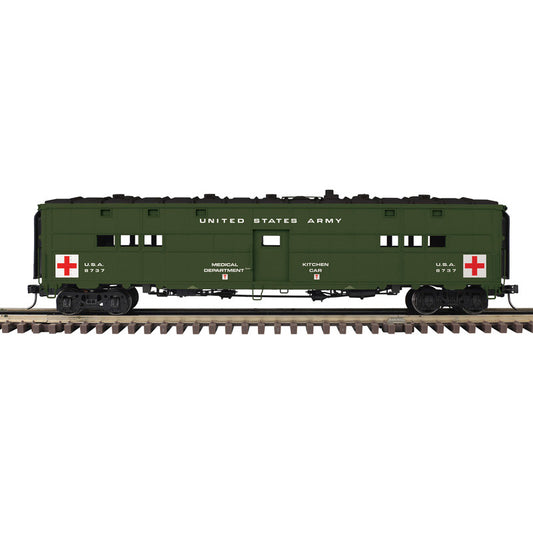 Atlas O 3008729 - Master - Express Boxcar - Troop Hospital Car "U.S. Army" (2-Rail)