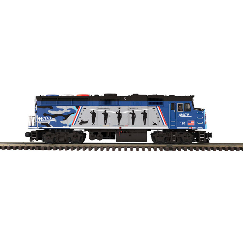 Atlas O 30138753 - Premier - F40PH Diesel Locomotive "Metra" #120 (Veterans Tribute)