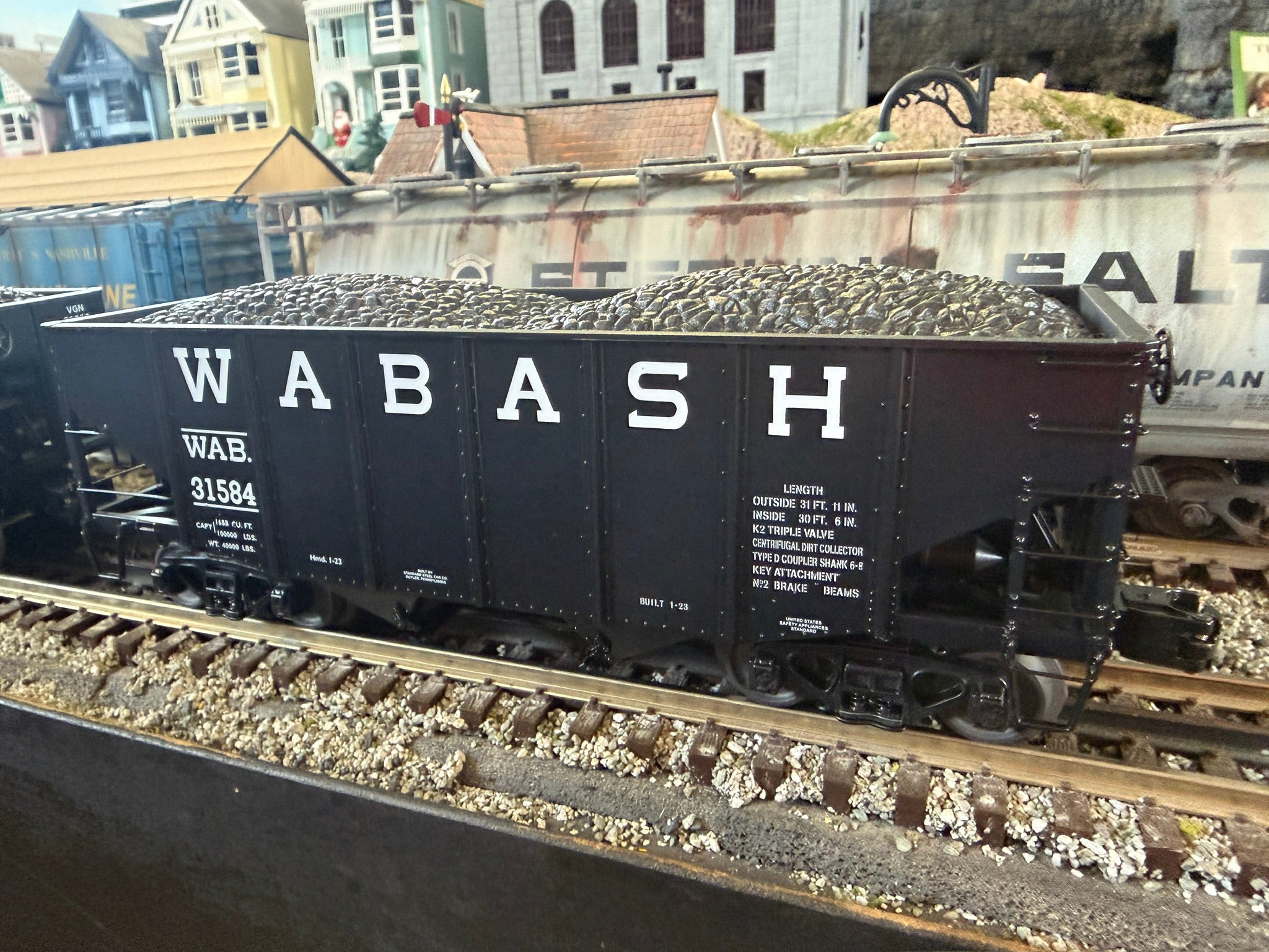 MTH 20-92420 - 2-Bay Fish Belly Hopper Car Set "Wabash" (6-Car) Set 1 - Custom Run for MrMuffin'sTrains