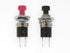 Miniatronics 33-025-02 - Mom Push Button  Norm Open - SPST (Red, Blk) 2 Pack