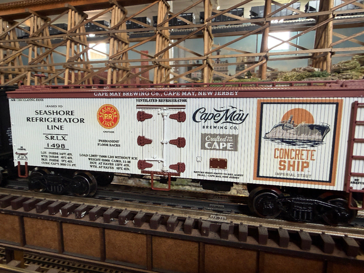 Ready Made Trains RMT-86199-188-1 - 36' Woodside Reefer Car "Cape May" (Concrete Ship Beer)
