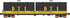 InterMountain HO 32575 - Evans 100-Ton Coil Car w/ Angled Hoods "Detroit, Toledo & Ironton" (Black car, Yellow hoods)