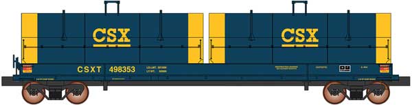 InterMountain HO 32578 - Evans 100-Ton Coil Car w/ Angled Hoods "CSX" (Blue, Yellow)