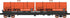 InterMountain HO 32513 - Evans 100-Ton Coil Car w/ Angled Hoods "Illinois Central" (Black car, Orange hoods)