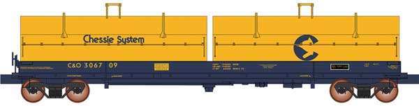 InterMountain HO 32530 - Evans 100-Ton Coil Car w/ Angled Hoods "Chesapeake & Ohio" (Chessie System)