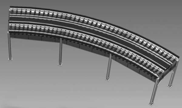 Rapido Trains HO 301003 - Transit Curved Double Track Kit