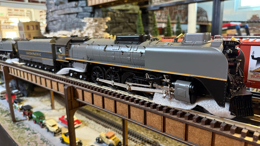 MTH 20-3962-1 - Premier - FEF 4-8-4 Northern Steam Engine "Union Pacific" #844 w/ PS3 (TT Gray w/Yellow Stripes) - MrMuffin'sTrains