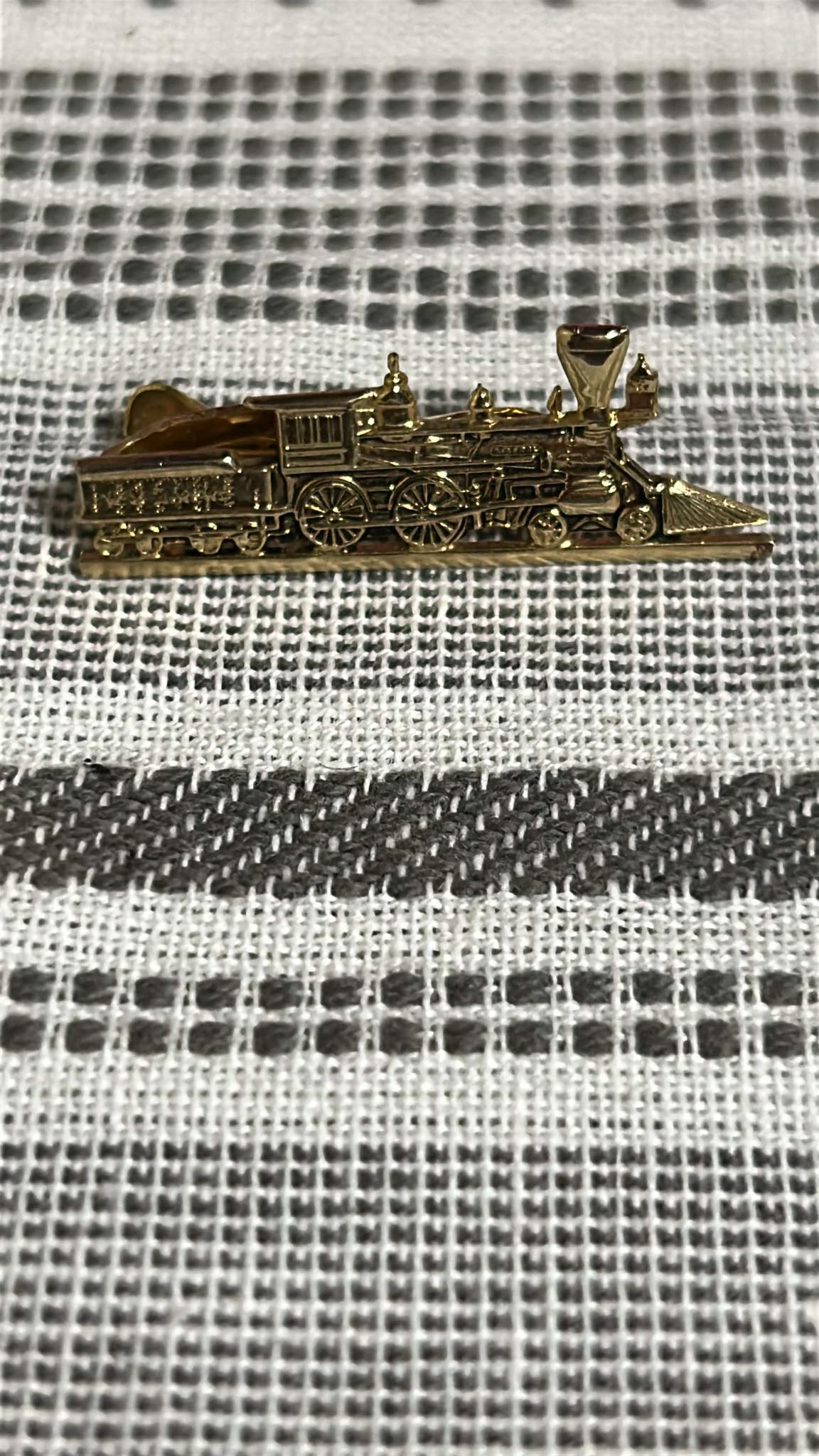 Hickok Steam Locomotive & Tender Neck Tie Clip-Second hand-M7085