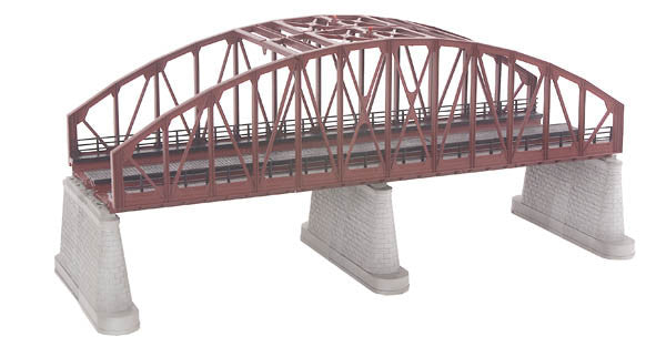 Rail King 40-1109 2-Track Steel Arch Bridge Rust-Second hand-M5249