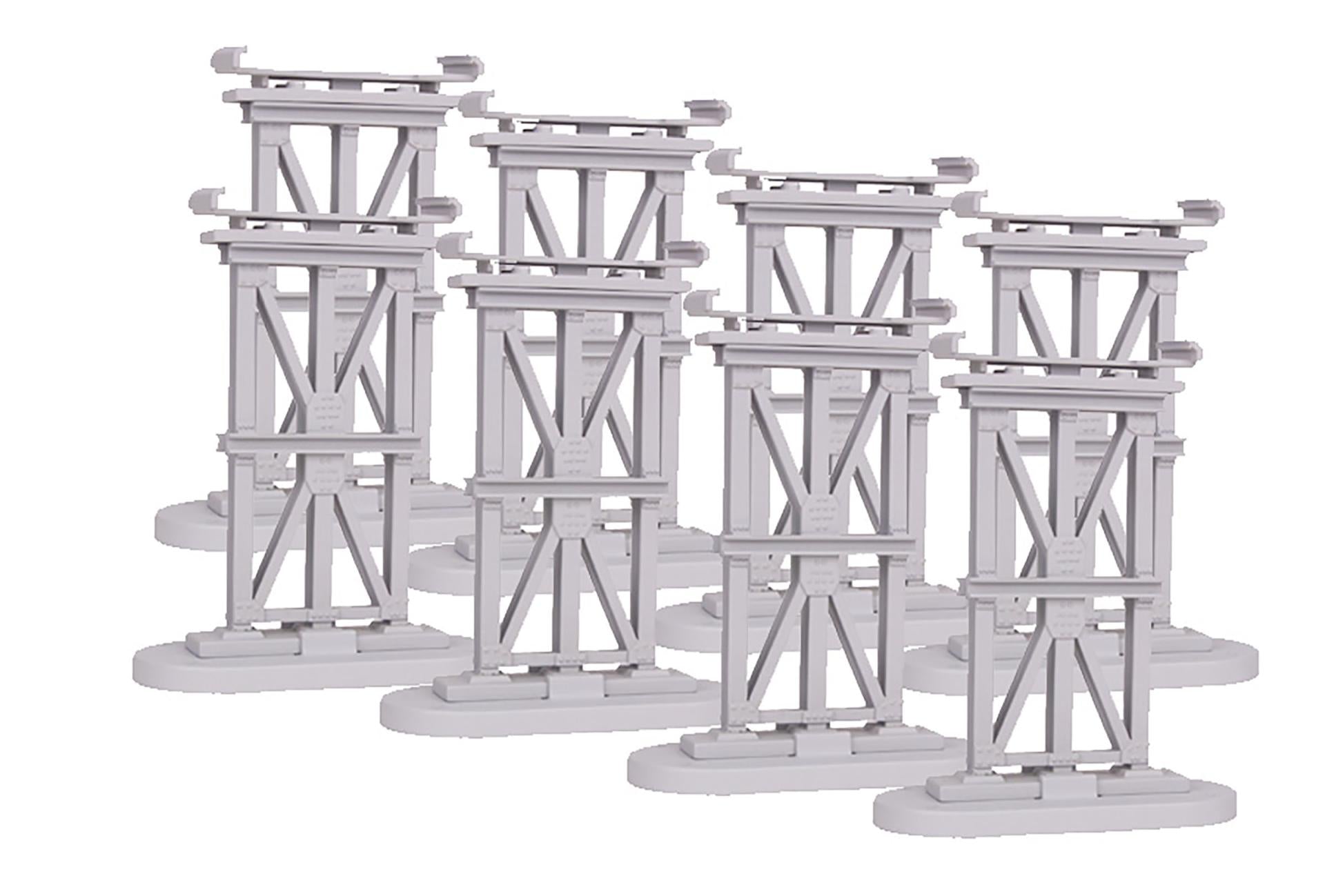 MTH 40-1147 - RealTrax - Elevated Subway Trestle Set for Lionel FasTrack (8-Piece)