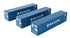 Walthers HO 949-18201 - SceneMaster - 40' Hi Cube Corrugated Container "Hanjin" w/ Flat Roof (3 Pack)