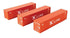 Walthers HO 949-18204 - SceneMaster - 40' Hi Cube Corrugated Container "K-Line" w/ Flat Roof (3 Pack)