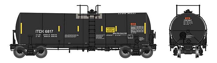 Walthers HO 920-100063 - Proto - 40??? Trinity 14,000-Gallon Molten Sulfur Tank car "Sulcom Inc." #6890 (ITDX)
