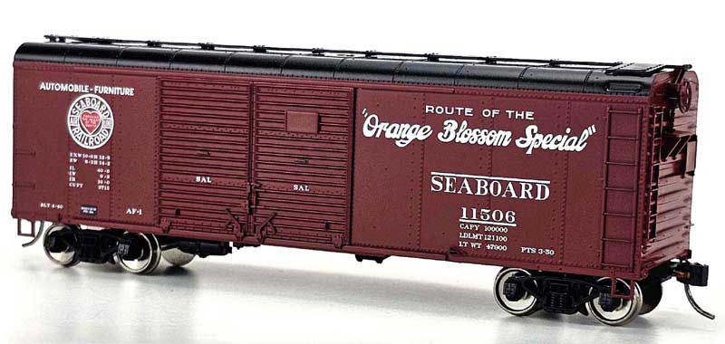 Bowser HO 43343 - X31 Round Roof Box Car "Seaboard Air Line" #11506 (4-Dr, Flush Roof) Orange Blossom