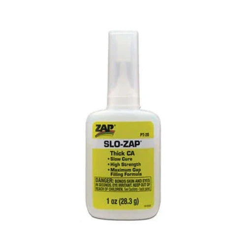 Zap-A-Gap PT-20 - Slo-Zap CA- Thick (1 Oz) Yellow Label - MrMuffin'sTrains
