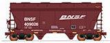 InterMountain HO 46551 - ACF 2-Bay Covered Hopper "BNSF" (Mineral Red Swoosh)