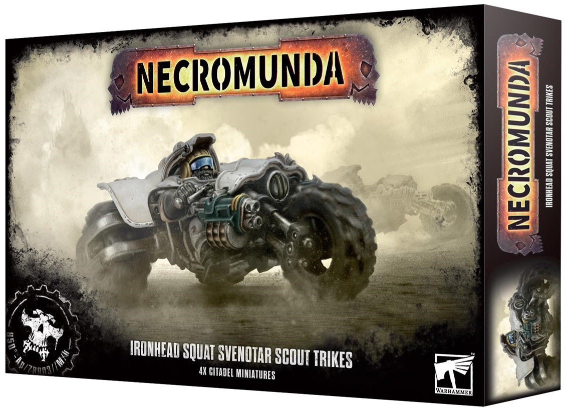 Games Workshop 301-54 - Necromunda - Ironhead Squat Prospectors Svenotar Scout Trikes