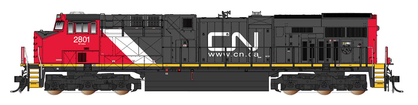 InterMountain HO 49783S-01 - Sound - GE ES44AC Gevo Diesel Locomotive "Canadian National" #2801