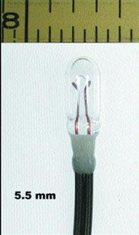 Miniatronics 18-028-20 - Micro Mini Lamp - 5.5mm Clear Incandescent Lights (20 Pack)