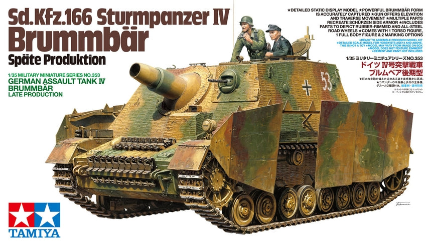 Tamiya 35353 - German Assault Tank IV - Brummbar Late Production - 1/35 Scale Model Kit