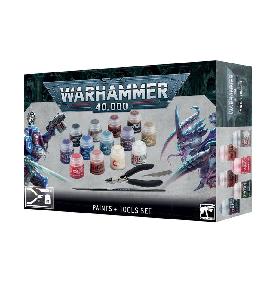 Games Workshop 60-12 - Warhammer 40,000 Paints + Tools Set