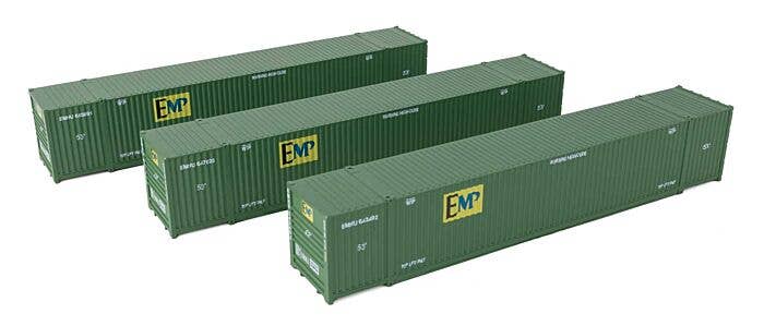 Walthers HO 949-18502 - SceneMaster - 53' Corrugated Container "EMP" (3 Pack)