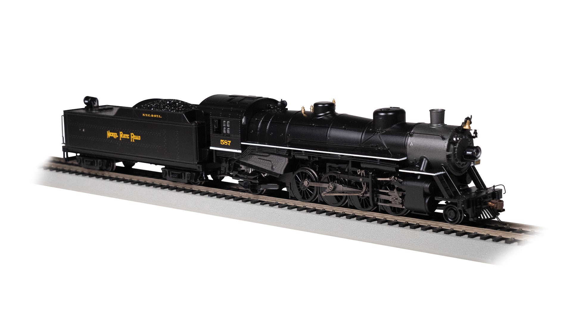 Bachmann 54407 - Light Mikado 2-8-2 Steam Locomotive "Nickel Plate Road" #587 w/ Long Tender