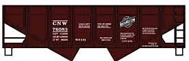 Accurail HO 81741 - 55-Ton Panel-Side Twin Hopper Car Kit "Chicago & North Western" #76245