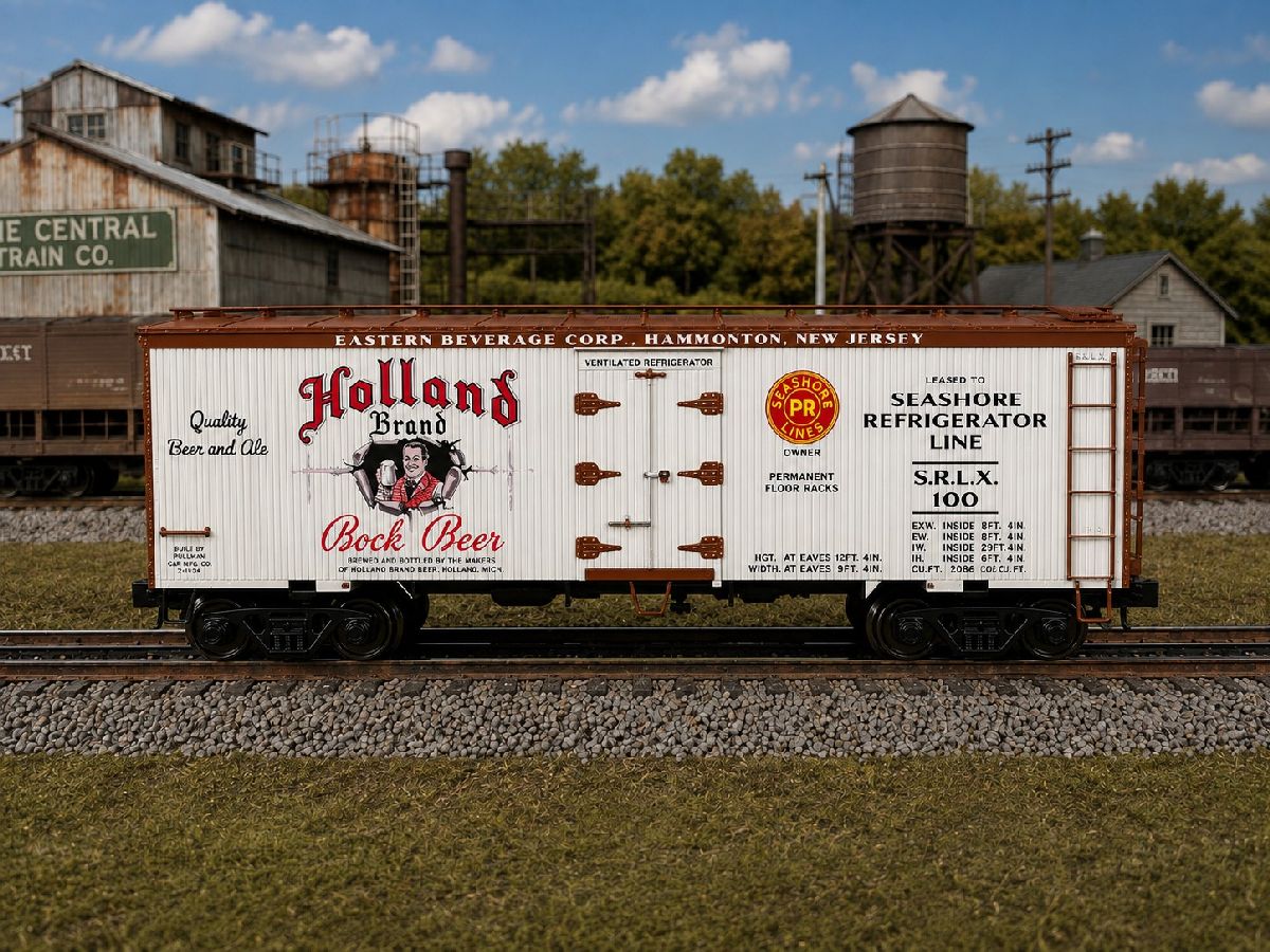 Ready Made Trains RMT-86199-51 - 36' Woodside Reefer Car "Holland Beer"